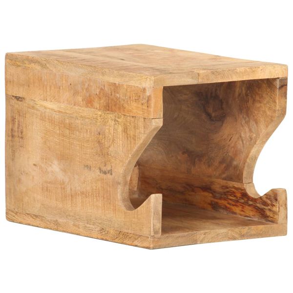 vidaXL N&aacute;stenn&yacute; držiak na bicykel 35x25x25 cm surov&yacute; mangovn&iacute;kov&yacute; mas&iacute;v