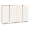 vidaXL Komoda biela 120x35x80 cm borovicov&yacute; mas&iacute;v