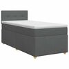 vidaXL Posteľ boxspring s matracom Tmavosiv&aacute; 80 x 200 cm L&aacute;tka