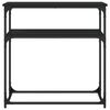 vidaXL Konzolový stolík čierny 75x35,5x75 cm kompozitné drevo