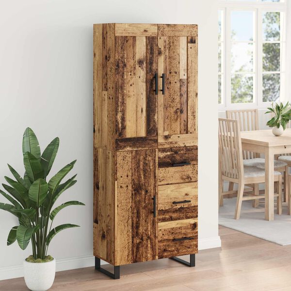 vidaXL Highboard Star&eacute; drevo 69,5 x 34 x 180 cm Kompozitn&eacute; drevo