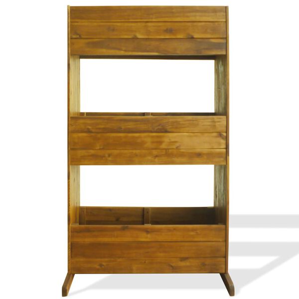 vidaXL 3-poschodový vyvýšený záhradný záhon, akáciový masív