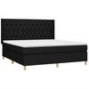 vidaXL Posteľn&yacute; r&aacute;m boxspring s matracom čierny 160x200 cm l&aacute;tka