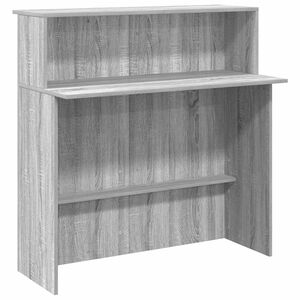 vidaXL Recepčn&yacute; st&ocirc;l siv&yacute; dub sonoma 100x50x103,5 cm kompozitn&eacute; drevo