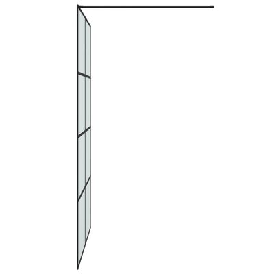 vidaXL Sprchová zástena čierna 140x195 cm matné ESG sklo