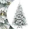vidaXL Umel&yacute; vianočn&yacute; stromček s 300 LED-i Biela 210 cm PE a PVC