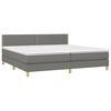 vidaXL Boxspring posteľ s matracom tmavosiv&aacute; 200x200 cm l&aacute;tka