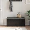 vidaXL Predsieňov&aacute; lavica s vank&uacute;&scaron;om Čierny dub 100 x 38 x 46 cm