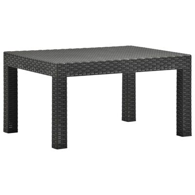 vidaXL Záhradný stôl, antracitový 58x58x41 cm, PP ratan