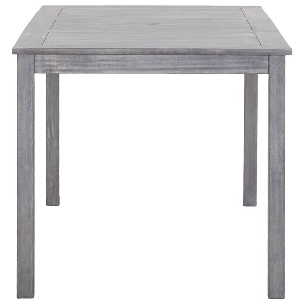 vidaXL 5-dielna vonkajšia jedálenská súprava sivá masívne akáciové drevo