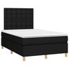 vidaXL Boxspring posteľ s matracom a LED, čierna 120x190 cm, l&aacute;tka