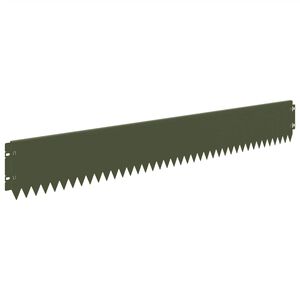 vidaXL Obrubn&iacute;k tr&aacute;vnika 30 ks 103 x 15 cm Oceľ Olivovo zelen&aacute;