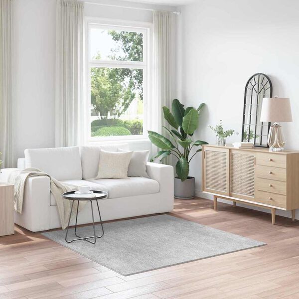 vidaXL Proti&scaron;mykov&yacute; Shaggy Koberec Siv&aacute; 160 x 160 cm PP