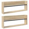 vidaXL Reg&aacute;l na časopisy s poličkou 2 ks Sonoma dub 80 x 12 x 30 cm