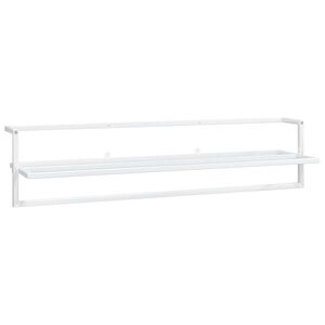 vidaXL Stojan na uter&aacute;ky biely 95x25x22 cm železo