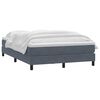 vidaXL Posteľn&yacute; r&aacute;m boxspring s matracom tmavosiv&yacute; 160x210 cm zamat