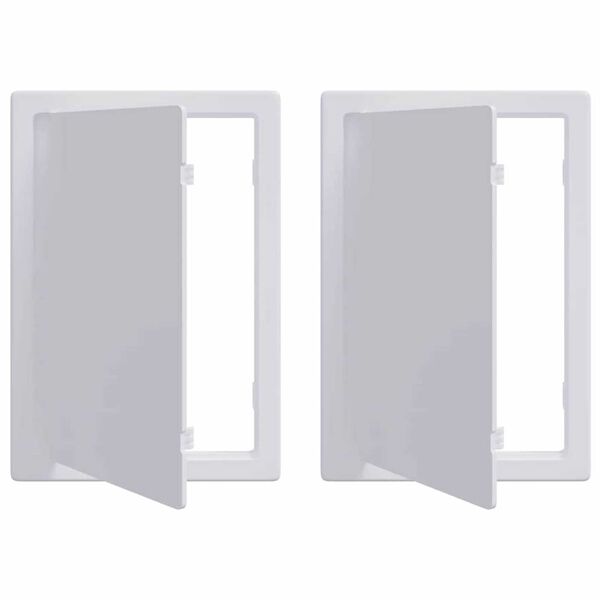 vidaXL Prístupové dosky 2 pcs Biela 23 x 15 x 2 cm ABS plast