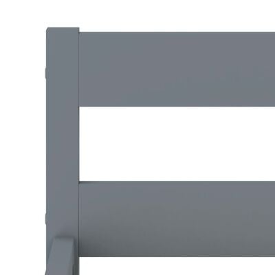 vidaXL Posteľný rám, sivý, borovicový masív 100x200 cm