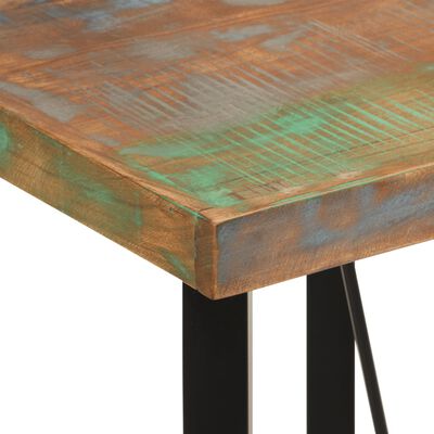 vidaXL Barový stôl 55x55x107 cm masívne recyklované drevo a železo