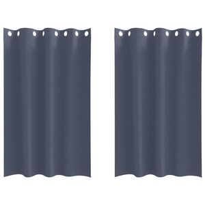 vidaXL Z&aacute;clony na zatemnenie s kr&uacute;žkami 2 pcs Antracit 175 x 140 cm