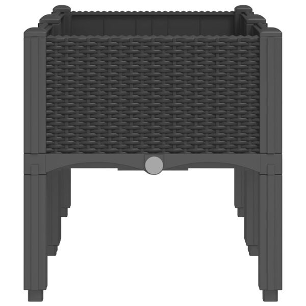 vidaXL Z&aacute;hradn&yacute; kvetin&aacute;č s nohami čierny 80x40x42 cm PP