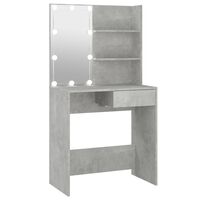 vidaXL Toaletný stolík s LED betónovo sivý 74,5x40x141 cm