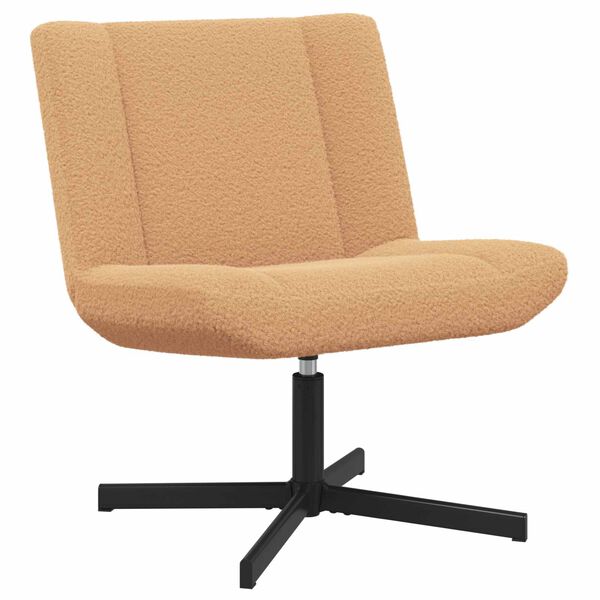 vidaXL Otočn&aacute; stolička B&eacute;žov&aacute; 63 x 75 x 76 cm Ovčia kože