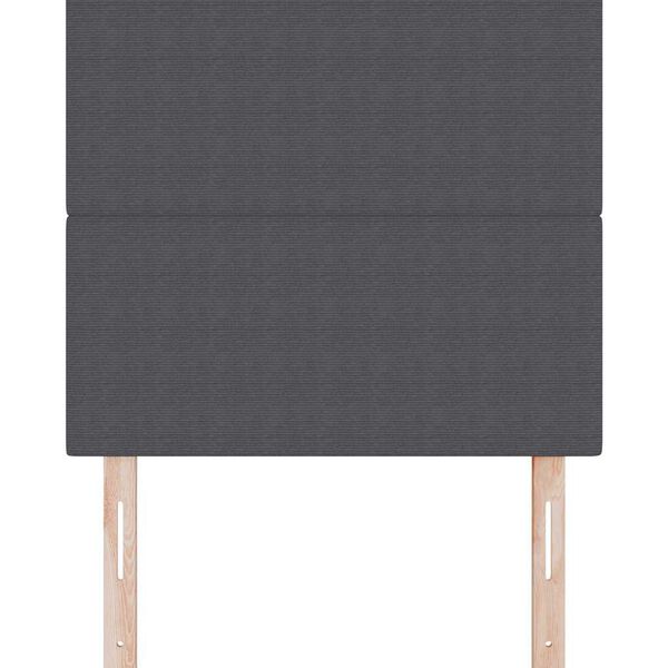 vidaXL Zadn&eacute; čelo s čelnou doskou Tmavo &scaron;ed&aacute; 90 cm Umel&aacute; koža