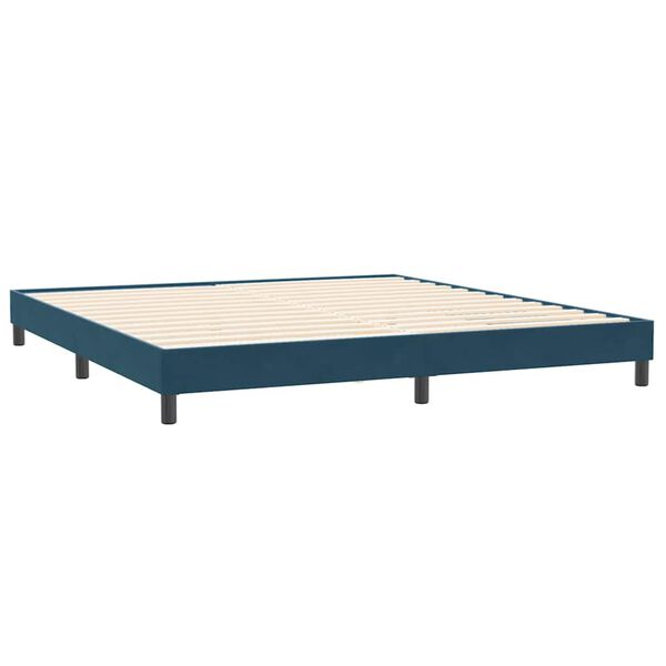 vidaXL Box Spring Posteľ bez matraca Tmavomodr&aacute; 200x220 cm Zamat