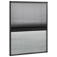 vidaXL Plisovaná okenná sieťka proti hmyzu s roletou hliník 80x100 cm