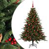 vidaXL Umel&yacute; vianočn&yacute; stromček s vianočn&yacute;mi guľami 120 cm 150 LED