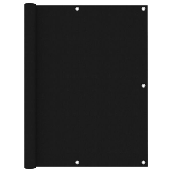 vidaXL Balkónová markíza, čierna 120x500 cm, oxfordská látka