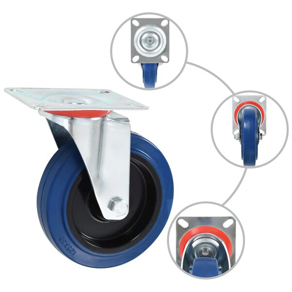 vidaXL Otočn&eacute; kolieska 4 ks, 125 mm