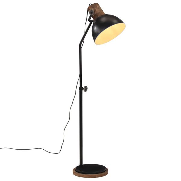 vidaXL Podlahov&aacute; lampa 25 W čierna 30x30x90-150 cm E27