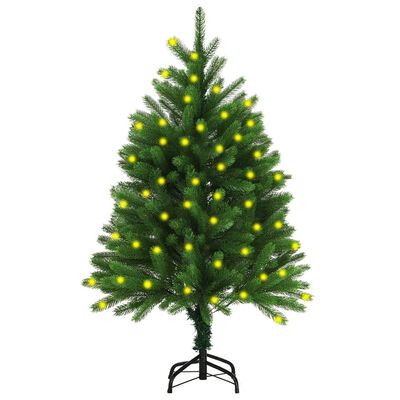 vidaXL Osvetlený umelý vianočný stromček 120 cm, zelený