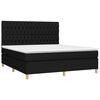 vidaXL Posteľn&yacute; r&aacute;m boxspring s matracom čierny 180x200 cm l&aacute;tka