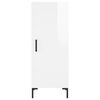 vidaXL Vysok&aacute; skrinka biela 34,5x34x180 cm spracovan&eacute; drevo
