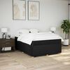 vidaXL Posteľn&yacute; r&aacute;m boxspring s matracom čierny 160x200 cm l&aacute;tka