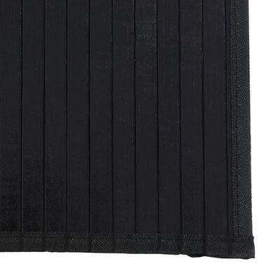 vidaXL Koberec obdĺžnikový čierny 100x200 cm bambus