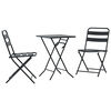 vidaXL Z&aacute;hradn&yacute; bistro set 3 pcs Antracit Oceľ