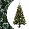 vidaXL Umel&yacute; vianočn&yacute; stromček s ozdobami 120 cm 150 LED Tepl&aacute; biela