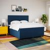 vidaXL Boxspring posteľ s matracom modr&aacute; 200x200 cm l&aacute;tka