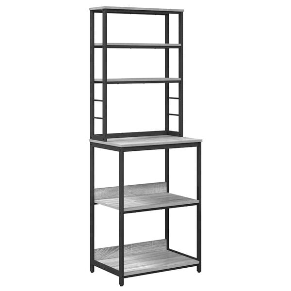 vidaXL Kuchynsk&aacute; polica Siv&yacute; Sonoma 60 x 40 x 168 cm Kompozitn&eacute; drevo