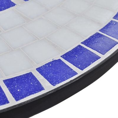 vidaXL 3-dielna bistro súprava, keramické dlaždice, modro biela