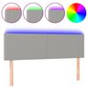 vidaXL Čelo postele s LED bledosiv&eacute; 144x5x78/88 cm l&aacute;tka