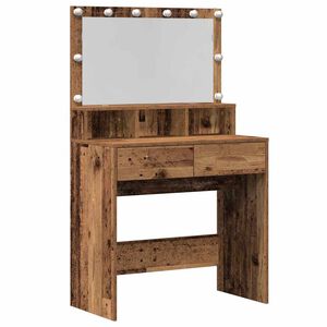 vidaXL Toaletn&yacute; stol&iacute;k Star&eacute; drevo 80 x 41 x 134,5 cm Kompozitn&eacute; drevo