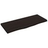 vidaXL K&uacute;peľňov&aacute; doska tmavohned&aacute; 100x40x(2-4) cm o&scaron;etren&yacute; mas&iacute;v