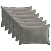 vidaXL Poťah na podložku 6 pcs HOUTEN Tmavosiv&aacute; 50 x 70 cm
