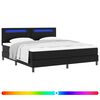 vidaXL Posteľ s pružinov&yacute;m r&aacute;mom Čierna 180 x 200 cm Umel&aacute; koža