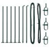 vidaXL Plotové stĺpy 7 pcs Zelená Ø32mm 110 cm Pozinkovaná oceľ